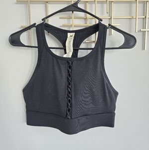 Fabletics Black Braided Sports Bra​